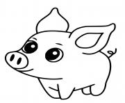 Coloriage cochon avec un sourire dessin