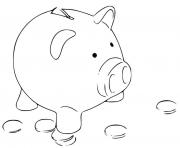 Coloriage cochon mignon boit un bubbletea dessin