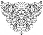 Coloriage cochon mandala adulte dessin