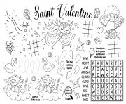 Coloriage gateau de saint valentin pour fevrier dessin
