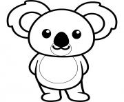 Coloriage koala kawaii dessin