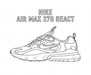 basket nike air max 270 react dessin à colorier