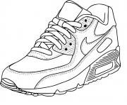 Coloriage basket nike chaussure mode dessin