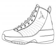 Coloriage nike basket jordan dessin