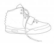 Coloriage basket nike chaussure dessin