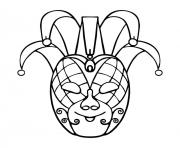 Coloriage masque papillon mardi gras dessin