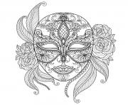 masque carnaval mandala dessin à colorier