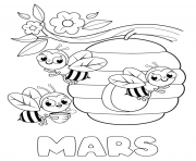 Coloriage mars maternelle oiseau oeuf dessin