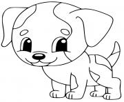 chiot trop mignon dog dessin à colorier
