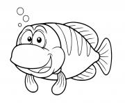 poisson 8 dessin à colorier