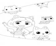 Coloriage pandy le chat de gabby dessin