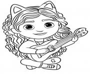 Coloriage gabby chat groupe de musique dessin