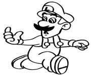 Coloriage luigi vous salut dessin