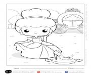 Coloriage princesse disney elegante dessin