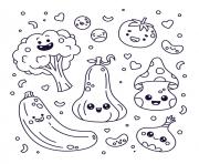 Coloriage kawaii poissons animaux marins dessin