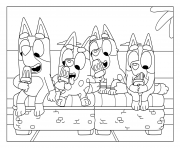 Coloriage les chiens font une petite sieste dessin