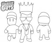 personnages de stumble guys dessin à colorier