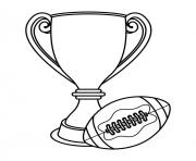 Coloriage ballon de rugby simple dessin