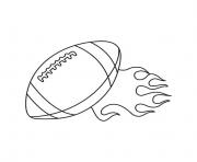 Coloriage un joueur de rugby attrape le balon dessin