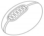Coloriage ballon de rugby rigolo dessin