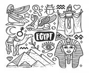 Coloriage symboles egypte dessin