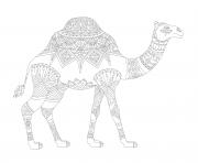 Coloriage egypte anthique chameaux palmier dessin