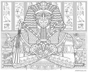 Coloriage pharaon egyptien dessin