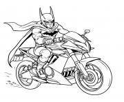 batman moto batmobile facile dessin à colorier