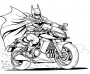 batman moto batmobile dessin à colorier