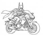 batmobile de batman sa moto dessin à colorier