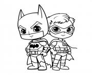 batman et robin super heros dessin à colorier