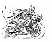 batman moto batmobile rapide dessin à colorier