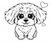 chien bichon frise mignon 3 dessin à colorier