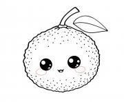 litchi fruit kawaii dessin à colorier