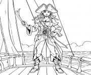 Coloriage pirate ouvre le tresor dessin