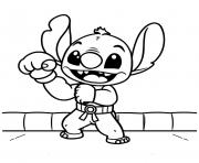 stitch pointing happy vector dessin à colorier