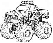 Max d Monster Truck dessin à colorier