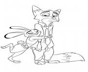 Coloriage finnick de zootopie disney dessin