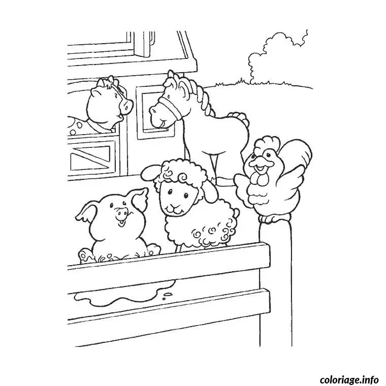 Coloriage Ferme animaux - Animaux à imprimer