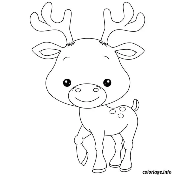 Baby Reindeer coloring page to print