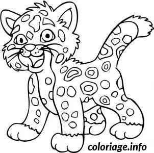 Coloriage Bébé jaguar - Bébé à imprimer