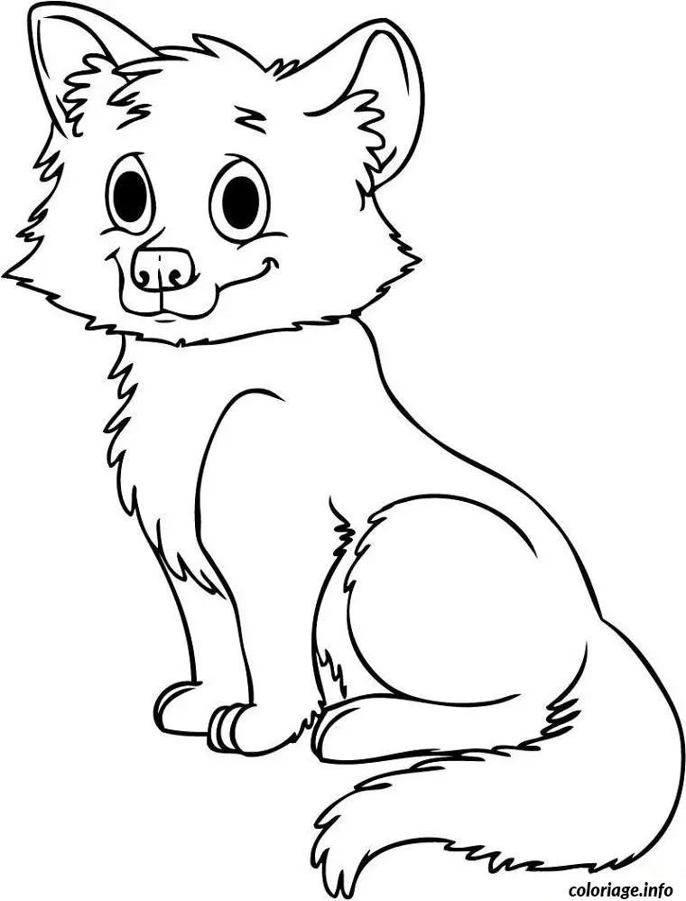 Baby Wolf coloring page to print