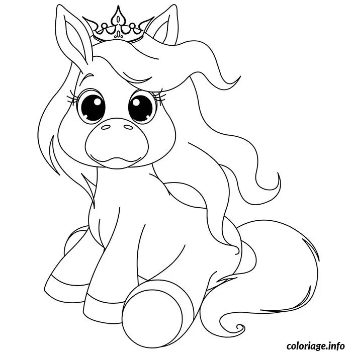 Baby Unicorn coloring page to print