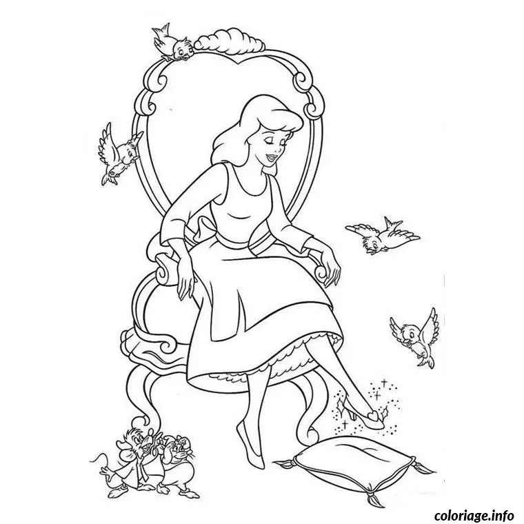 Ausmalbild Cinderella Disney Ausmalbilder zum Ausdrucken