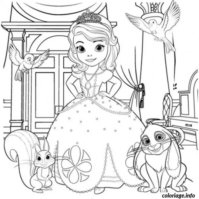 Coloriage Princesse sofia - Princesse sofia à imprimer