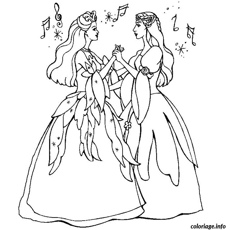 Coloriage Barbie arc en ciel - Arc en ciel à imprimer