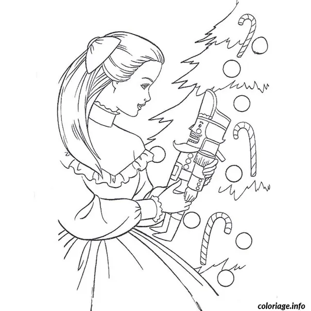 Coloriage Barbie magie de Noël - Barbie à imprimer