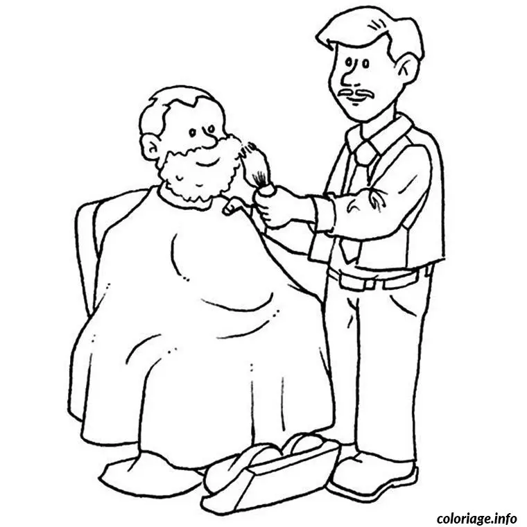 Barber Shop coloring page to print