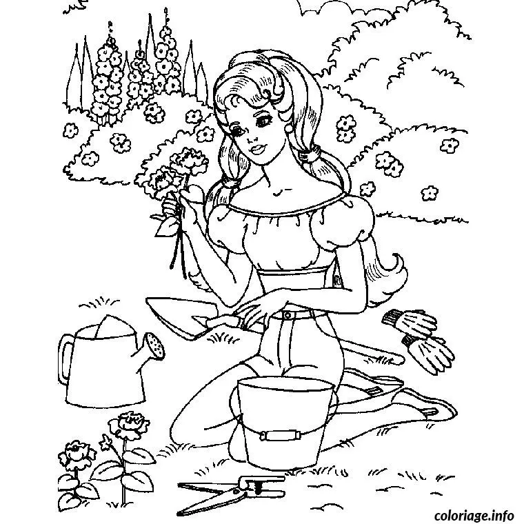 Coloriage Vrac barbie - Barbie à imprimer