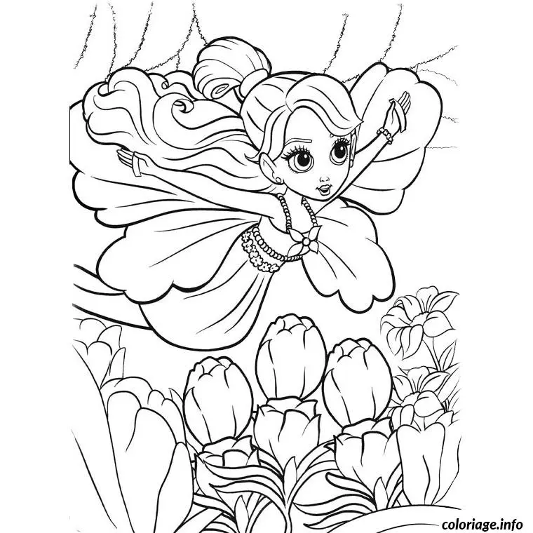 Coloriage Barbie papillon - Papillon à imprimer